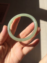 Load image into Gallery viewer, 55.8mm Certified 100% Natural light green gray black Nephrite Bangle HN146-6936
