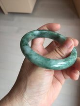 Load image into Gallery viewer, 56.5mm Certified Type A 100% Natural Woodland Green Jadeite Bangle PH230-0263
