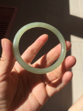 Load image into Gallery viewer, 55.8mm Certified 100% Natural light green gray black Nephrite Bangle HN146-6936
