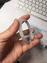 Load image into Gallery viewer, 47.6mm certified 100% natural type A light green red white(Forever Cinnabar in My Heart) thin square style jadeite bangle PH253-0982
