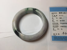 Load image into Gallery viewer, 58.5mm Certified 100% natural Type A green/purple chubby jadeite jade bangle PB97-8998
