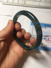 Load image into Gallery viewer, 58.8mm Certified Type A 100% Natural dark green/blue/gray/black Guatemala Jadeite bangle PD217-2323
