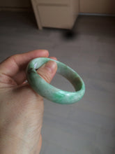 Load image into Gallery viewer, 50.5mm Certified Type A 100% Natural sunny apple green/brown oval Jadeite Jade bangle AZ134-1459
