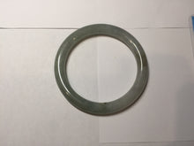Load image into Gallery viewer, 54.5mm Certified Type A 100% Natural light green/gray/black round cut Jadeite bangle J147-3893
