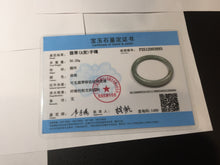 Load image into Gallery viewer, 54.5mm Certified Type A 100% Natural light green/gray/black round cut Jadeite bangle J147-3893
