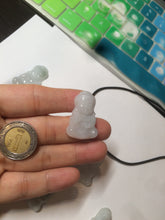 Load image into Gallery viewer, 100% Natural light green white jadeite Jade baby buddha (宝宝佛) pendant AX27
