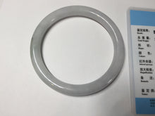 Load image into Gallery viewer, 59.2mm certified 100% natural type A light green/white/purple slim round cut jadeite jade bangle AM93-1359
