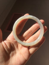 Load image into Gallery viewer, 56.3mm Certified 100% Natural Pale Lotus Pink (淡藕粉) &amp; Gray Round-Cut Nephrite Jade Bangle HN145-3372
