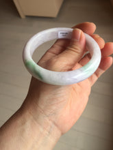 Load image into Gallery viewer, 59.5mm certified 100% natural Type A sunny green/purple white jadeite jade bangle PC197-1217
