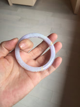 Load image into Gallery viewer, 52.7mm 100% Natural type A purple white carved and golden-painted Jadeite Jade bangle BP165-0271
