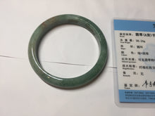 Load image into Gallery viewer, 62mm Certified Type A 100% Natural dark green red Jadeite bangle PD152-6271
