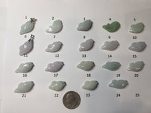 Load image into Gallery viewer, 100% Natural type A clear/green/ purple/white jadeite jade 3D fish Pendant PH111 Add on item
