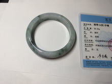Load image into Gallery viewer, 57mm Certified Type A 100% Natural sunny green/dark green Jadeite Jade bangle AM94-2724
