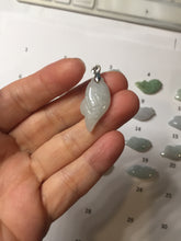Load image into Gallery viewer, 100% Natural type A clear/green/ purple/white jadeite jade 3D fish Pendant PH111 Add on item

