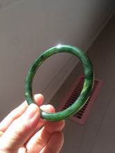 Load image into Gallery viewer, 59.8mm certified 100% Natural dark green/black nephrite (碧玉)  bangle HN143-0516
