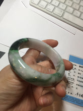Load image into Gallery viewer, 58mm Certified 100% natural Type A green/purple chubby jadeite jade bangle PB98-8975

