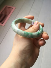 Load image into Gallery viewer, 58.8mm Certified Type A 100% Natural sunny green/white/beige Jadeite bangle PH41-0494
