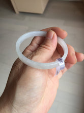 Load image into Gallery viewer, 48.7mm certified 100% natural type A light green purple white thin square style jadeite bangle PH227-0980
