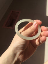 Load image into Gallery viewer, 54mm Certified 100% Natural icy watery light yellow gray crystal sugar (黄冰糖) nephrite jade bangle HN142-3360
