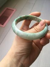 Load image into Gallery viewer, 58.8mm Certified Type A 100% Natural sunny green/white/beige Jadeite bangle PH41-0494
