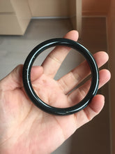 Load image into Gallery viewer, 62.5mm 100% Natural Dark Green/Black Meteorite Starry Night Sky Galaxy Nephrite Bangle HK2-0564
