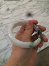 Load image into Gallery viewer, 60mm certified type A 100% Natural sunny green/dark green/white jadeite jade bangle BG25-1719

