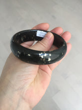 Load image into Gallery viewer, 59mm 100% Natural dark green/black meteorite Stellar Night sky nephrite Jade bangle HF94-1030
