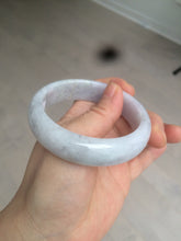 Load image into Gallery viewer, 56mm Certified type A 100% Natural purple/white chubby Jadeite bangle AZ133-9661
