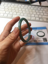 Load image into Gallery viewer, 53.5mm Certified Type A 100% Natural dark green/blue/yellow Guatemala slim Jadeite bangle PF13-5872
