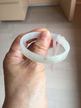 Load image into Gallery viewer, 47.6mm certified 100% natural type A light green red white thin square style jadeite bangle PH226-1007
