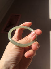 Load image into Gallery viewer, 57.6mm Certified 100% Natural light green gray Nephrite Bangle HN141-3359
