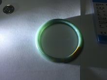Load image into Gallery viewer, 53.5mm Certified Type A 100% Natural dark green/blue/yellow Guatemala slim Jadeite bangle PF13-5872
