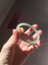 Load image into Gallery viewer, 57.6mm Certified 100% Natural light green gray Nephrite Bangle HN141-3359
