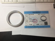 Load image into Gallery viewer, 62.5mm certified 100% natural Type A light purple/white jadeite jade bangle PA11-6113

