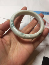 Load image into Gallery viewer, 55.5mm certified 100% natural Type A green white jadeite bangle PD154-6315
