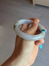 Load image into Gallery viewer, 57.6mm Certified Type A 100% Natural icy watery white purple black brown Jadeite Jade bangle BM21-7700
