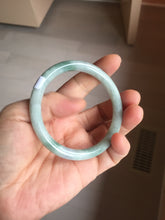 Load image into Gallery viewer, 54.8mm Certified Type A 100% Natural green purple round cut jadeite Jade bangle PJ38-0282
