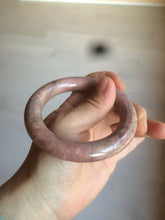 Load image into Gallery viewer, 54.3mm 100% natural plateau earth red/brown chubby round cut rose stone (Rhodonite) bangle XY81
