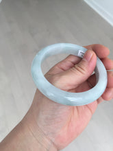 Load image into Gallery viewer, 55.2mm Certified Type A 100% Natural light green Jadeite Jade bangle E91-9415
