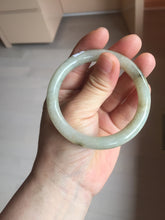 Load image into Gallery viewer, 53.5mm Certified type A 100% Natural green dark green floating seaweed round cut Jadeite bangle PC140-6615

