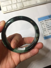 Load image into Gallery viewer, Shopify only 56.6mm Certified 100% natural Type A dark green/black jadeite jade bangle PF76-3520
