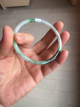 Load image into Gallery viewer, 57mm Certified type A 100% Natural sunyy green ling green purple gray black slim flat round cut Jadeite bangle PH199-3162
