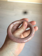 Load image into Gallery viewer, 54.3mm 100% natural plateau earth red/brown chubby round cut rose stone (Rhodonite) bangle XY81
