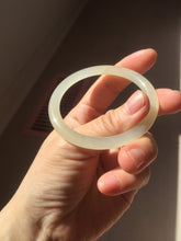 Load image into Gallery viewer, 51.3mm Certified 100% Natural icy watery yellow crystal sugar (黄冰糖) nephrite jade bangle HN139-3370
