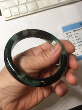 Load image into Gallery viewer, Shopify only 56.6mm Certified 100% natural Type A dark green/black jadeite jade bangle PF76-3520
