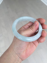 Load image into Gallery viewer, 55.2mm Certified Type A 100% Natural light green Jadeite Jade bangle E91-9415
