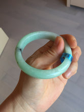 Load image into Gallery viewer, 54mm Certified Type A 100% Natural apple green dark green Jadeite Jade bangle BM23-0236
