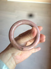 Load image into Gallery viewer, 54.3mm 100% natural plateau earth red/brown chubby round cut rose stone (Rhodonite) bangle XY81
