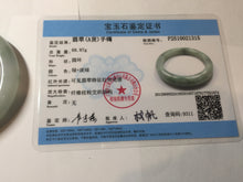 Load image into Gallery viewer, 57.5mm certified type A 100% Natural icy watery light green/purple/white chubby Jadeite jade bangle PF77-1315
