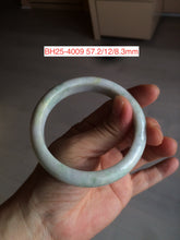 Load image into Gallery viewer, 52-60mm Certified type A 100% size 56-60mm Natural green/white/purple Jadeite bangle with defects group BH15
